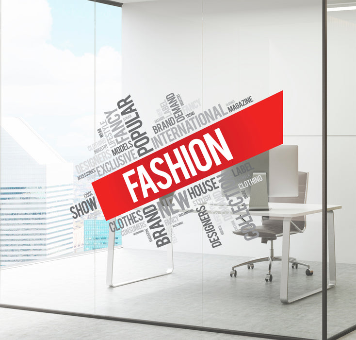 Wall Decal Fashion Clothes Brand Office Business Colored Interior Decor zc018