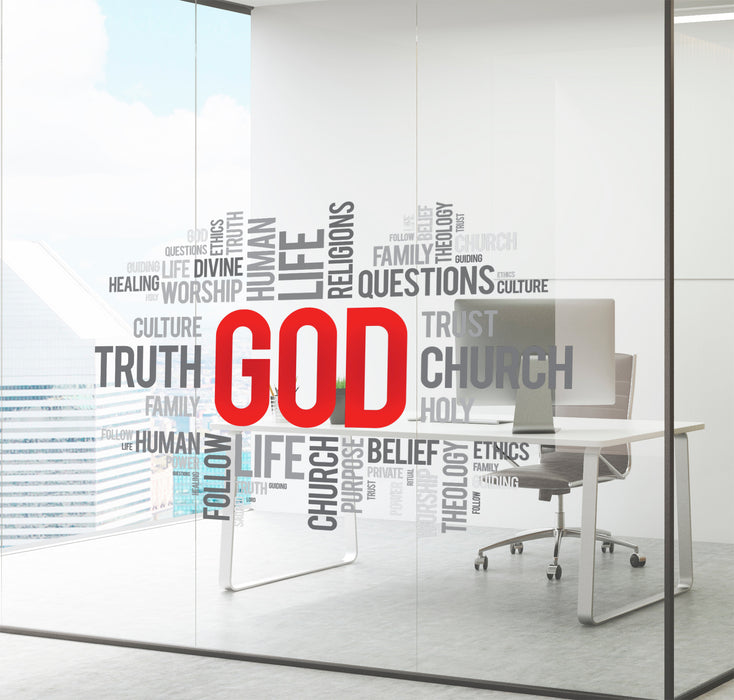 Wall Decal God Religion Office Truth Family Interior Decor zc021