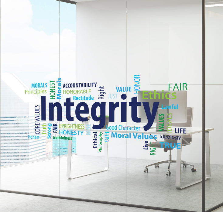 Wall Decal Office Integrity Moral Values Honest Interior Decor zc024