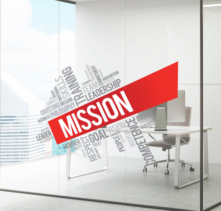 Wall Decal Office Mission Leader Business Colored Interior Decor zc029