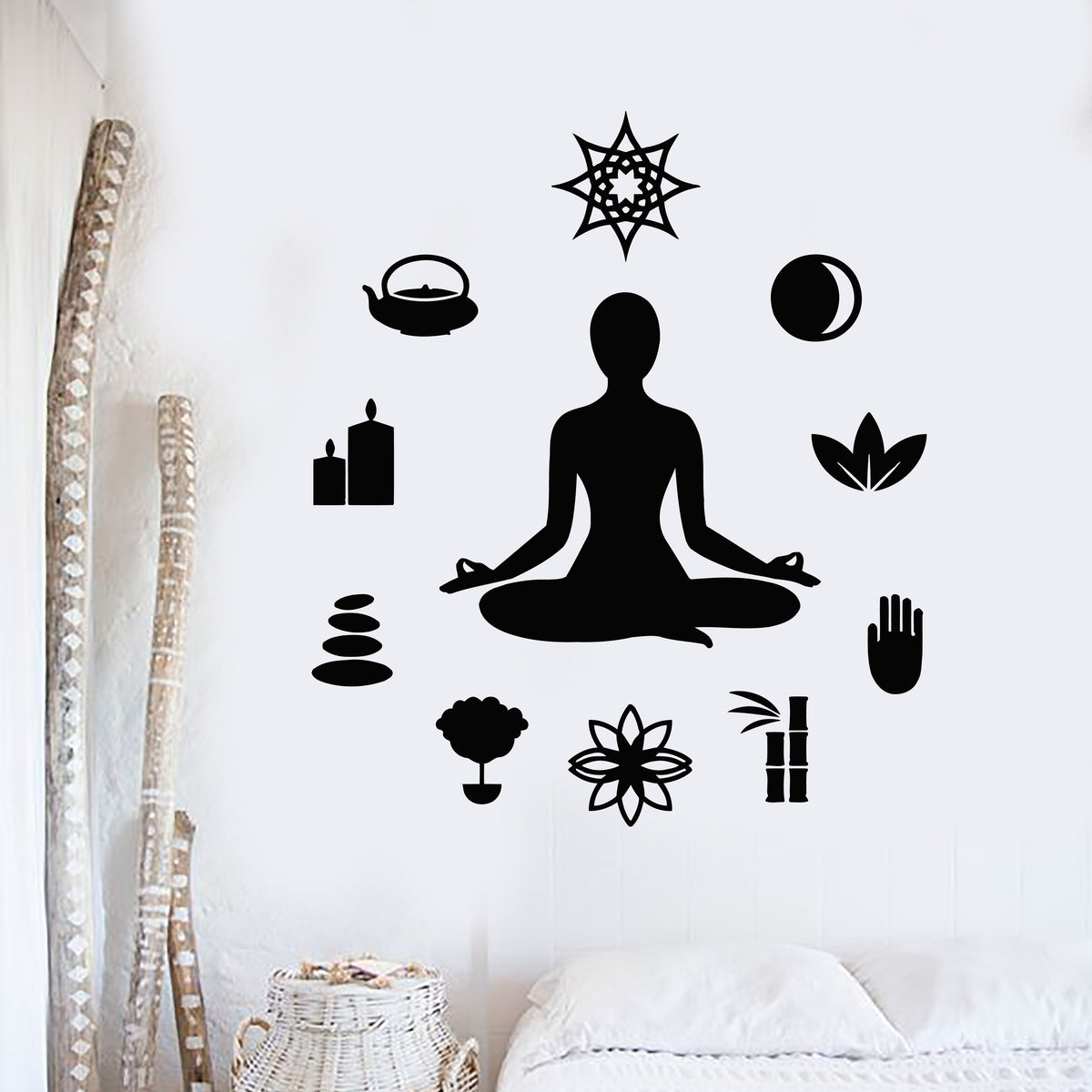 Vinyl Wall Decal Enso Tree Of Life Zen Circle Buddhism Yoga