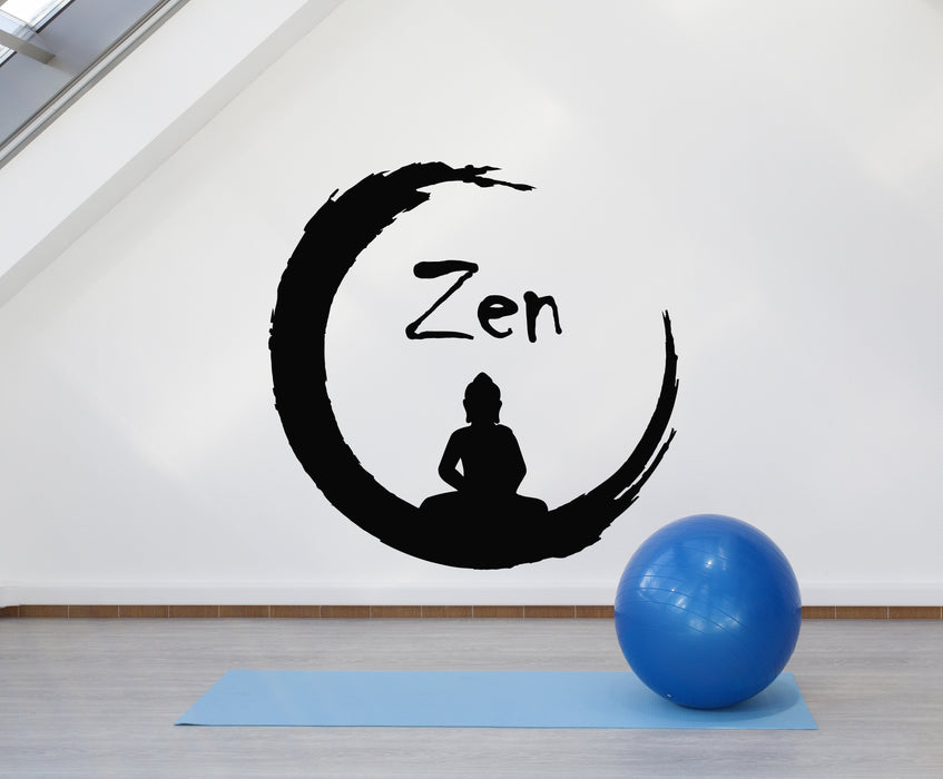 Vinyl Wall Decal Zen Circle Buddhism Meditation Buddha Yoga Stickers Mural (g944)