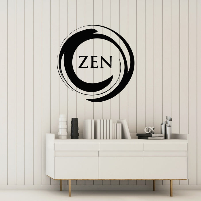 Vinyl Wall Decal Enso Circle Yoga Mediation Zen Balance Yoga Center Stickers Mural (g8431)