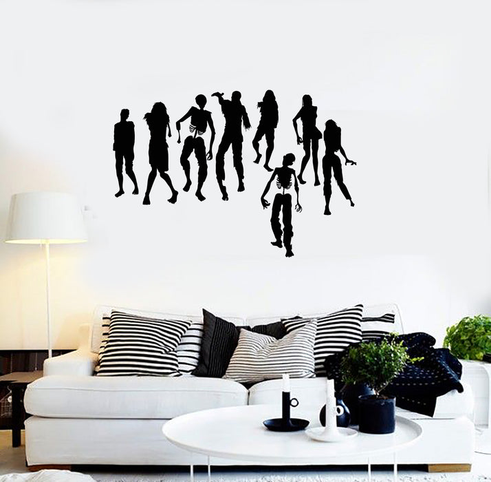 Vinyl Wall Decal Zombies Silhouette Son Room Decoration Interior Art Stickers Mural (ig5964)