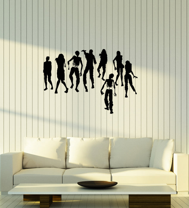 Vinyl Wall Decal Zombies Silhouette Son Room Decoration Interior Art Stickers Mural (ig5964)